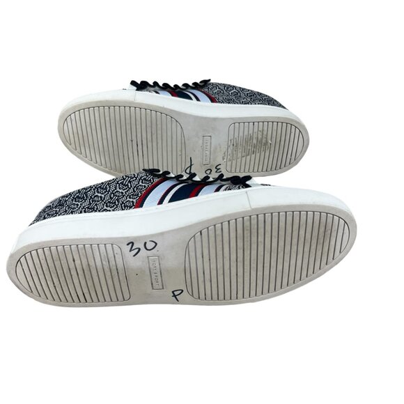 Tory Burch Sport Gemini Leather Jacquard Ruffle Slip on Women's Sneakers sz 7.5 - Picture 9 of 9